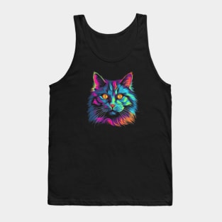 Colourful Nebelung Cat Tank Top